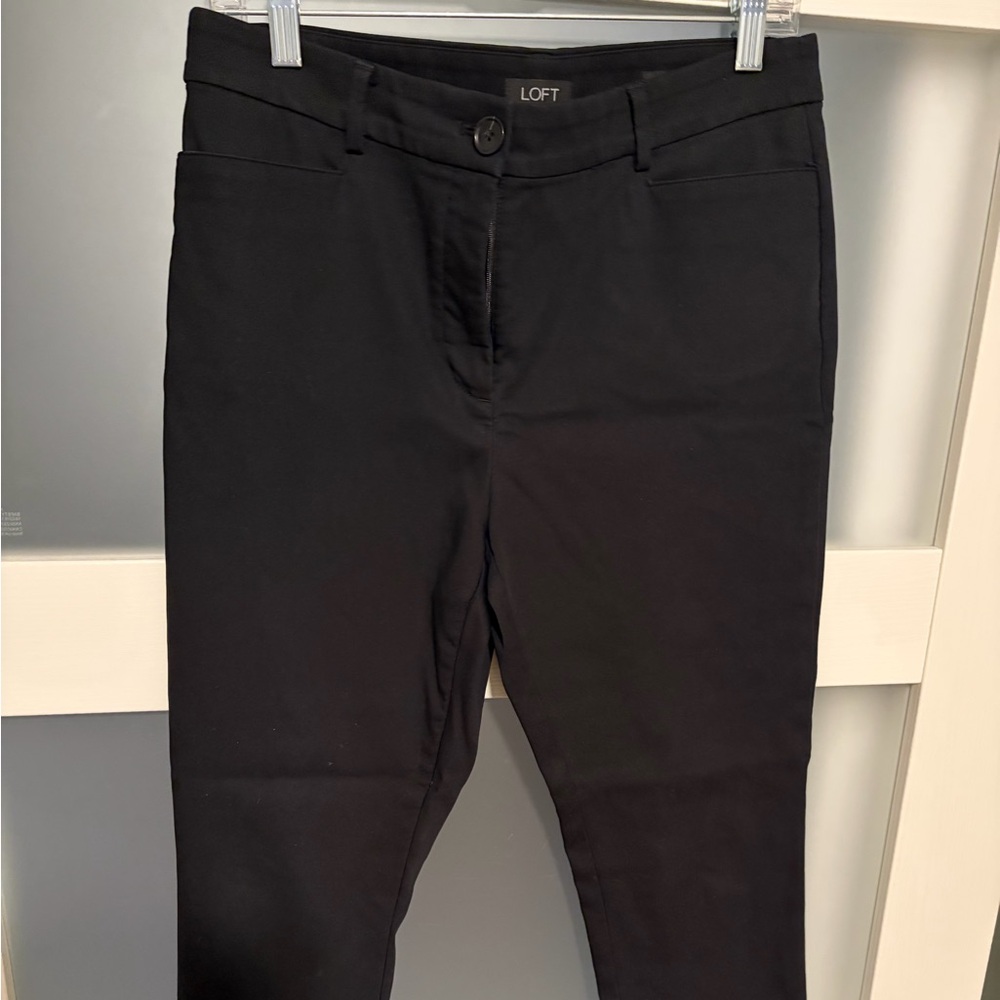 LOFT Black Curvy Skinny Tailored Dress Pants Sz 10